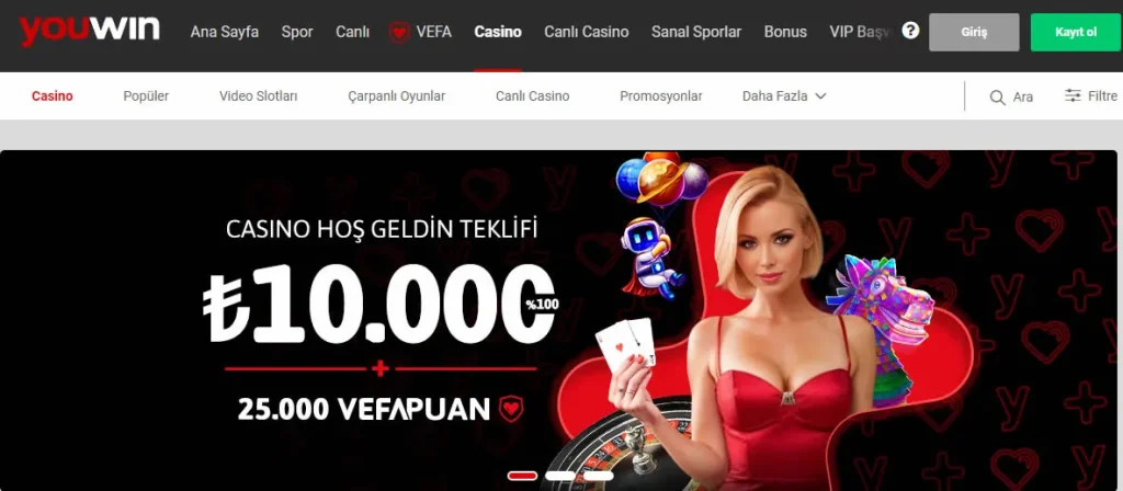 Youwin Casino ve Canli Casino Oyunlari